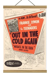 Seltene Frankie Lymon & The Teenagers Original Promo Anzeige, montiert mit Magnetrahmen! - Bild 1 von 3