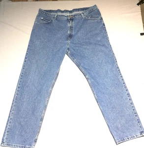 Wrangler Jeans Mens 40x32 Blue Denim Straight Leg - Picture 1 of 7