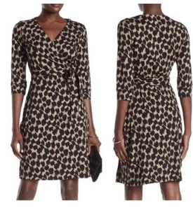 Diane Von Furstenburg Julian Two Henlow Birch Print Wrap Dress S - Picture 1 of 4