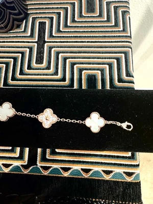 Pulsera de moda blanca nácar combinada con diamantes de imitación Foto 1 de 3