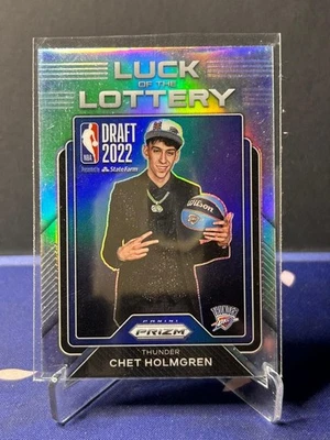 2022-23 Panini Prizm Chet Holmgren Luck of the Lottery Silver #13 Rookie RC - Image 1 of 2