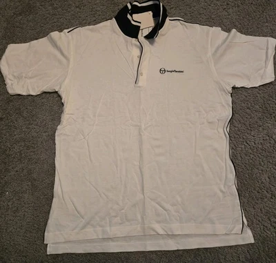 Sergio Tacchini Polo Shirt XXL White Old Stock NEW - Image 1 of 4