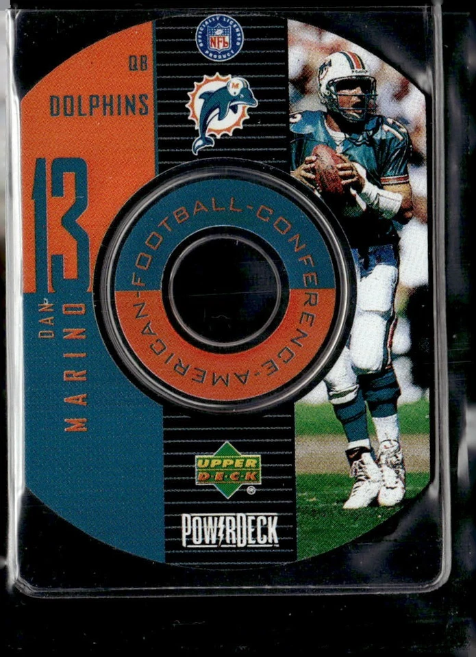 1999 Upper Deck Football Dan Marino Power Deck Dolphjns - Image 1 of 2
