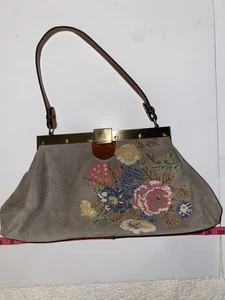 Patricia Nash Leder Hobo Top Handle Umhängetasche Tasche Ferrara Rahmen Druckknopfverschluss Retro - Bild 1 von 11