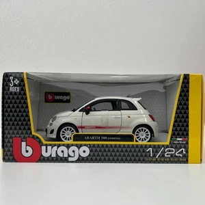 Bburago 1/24 ABARTH 500 esseesse White Bburago Abarth Esse Esse Mini Car Model C - Picture 1 of 7
