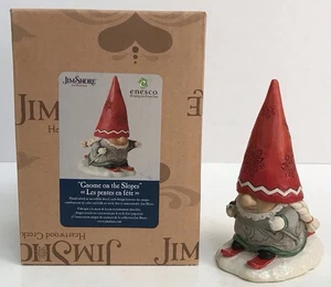 Jim Shore Christmas - Gnome On The Slopes - Gnome with Braids Skiing 6010844 NEW - Picture 1 of 11