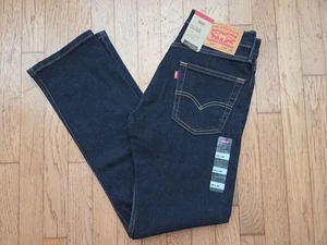 Levi's 513 Slim Straight Men's Denim Dark Blue Jeans Size 28x30 New - Picture 1 of 7