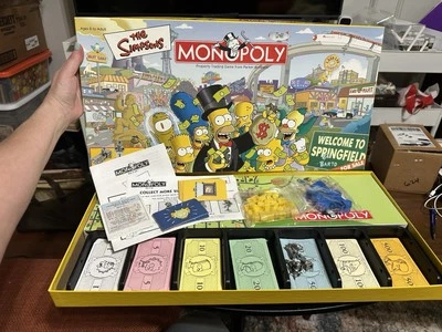 Simpsons Monopoly 2001 Welcome To Springfield Board Game 99% Complete- Excellent - Image 1 of 4