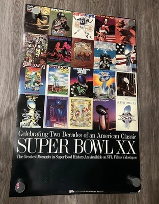 1985 Super Bowl XX Poster NFL films vintage NFL poster Rare - Image 1 of 4