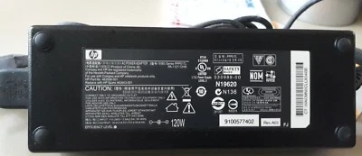 HP AC  Power Adapter 120W Series PPP017L PA-1121-12HN Output-18.5V...6.5A - Image 1 of 4
