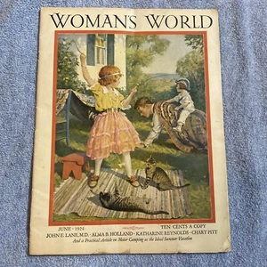 1924 Juni WOMAN'S WORLD MAGAZIN ~ farbige illustrierte Titelseite ~ Band 40 Nr. 6 - Bild 1 von 14