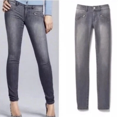 Cabi Zipper Skinny Moto Jean Womens Size 0 Distressed Stretch Denim #5167 NWT - Image 1 of 4
