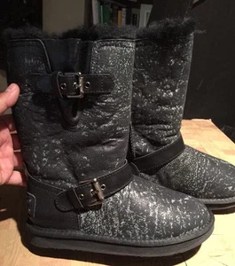 AUSTRALIA LUXE COLLECTIVE MACHINA Wildleder Lammfell Größe 8 schwarz - Bild 1 von 11