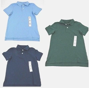 Boys Blue Polo Shirts School Uniforms Navy Green Size XS S M L XL XXL Cotton - Picture 1 of 10