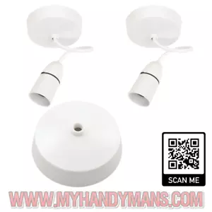 Colgante de techo rosa y luz de 6 o 9 pulgadas caída BC bayoneta de tensión flexible fuerte - Imagen 1 de 6