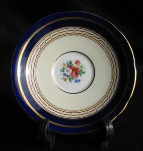 De Colección Raro Platillo Aynsley Nº# 7821 Hueso China Azul Cobalto Oro Flores Inglaterra - Imagen 1 de 5