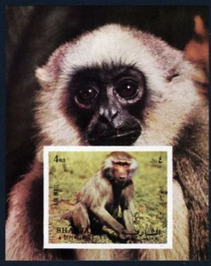 Sharjah 1972 souvenir sheet monkeys MNH Mi  CV $6.05 180114069 - Picture 1 of 1