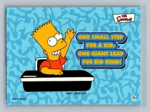 BART SIMPSON One small step for a kid 2002 Topps The Simpsons Sticker #26 - Picture 1 of 2