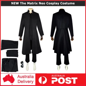 NUEVO The Matrix Neo Cosplay Abrigo Vidrio Conjunto Completo Disfraz Halloween Vestido - Imagen 1 de 11