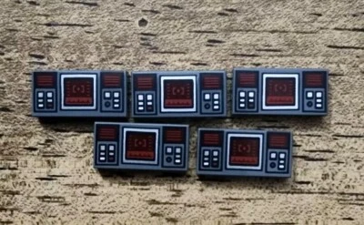 LEGO Azulejo Gris Azulado Oscuro 1 X 2 Impreso Star Wars Cantidad 5. 3069pb0777 Foto 1 de 3