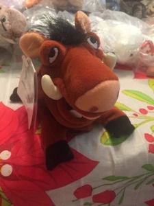 Disney 8" Pumbaa Mini Bean Bag Beanie NWT from The Lion King Warthog - Picture 1 of 3