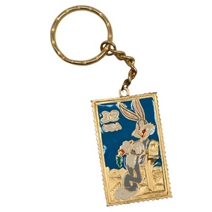 1997 Bugs Bunny - Looney Toons Stamp Collection - 32 Cent Stamp Key Fob / Ring - Picture 1 of 2