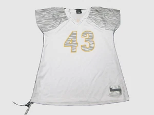 WOMEN'S REEBOK NFL PITTSBURGH STEELERS TROY POLAMALU FLIRT JERSEY SIZE M - Picture 1 of 2