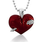 Herz mit Amors Pfeil Anhänger ohne Kette Heartbreaker LD AT 46 RM Silber rot 