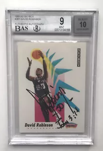 1991-92 Skybox #261 Autographed DAVID ROBINSON BGS 9 AUTO 10 - Picture 1 of 2
