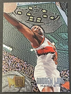 1995-96 Metal Atlanta Hawks Basketball Card #124 Andrew Lang - Image 1 of 2