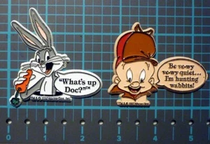 IMANES DE GOMA PARA REFRIGERADOR LOONEY TUNES BUGS BUNNY & ELMER FUDD 1992 y 93 - Imagen 1 de 1