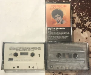 Aretha Franklin 30 greatest hits, live at fillmore, & through the storm cassette - Picture 1 of 24