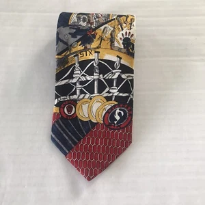 Corbata de cuello La Crosse STX Sherry Wolf 100 % seda hecha en Italia 58,5" x 4" - Imagen 1 de 13