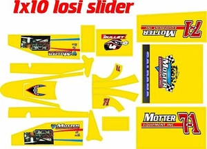 losi slider 1/10  wrap kit decal sticker JOEY SALDANA MOTTER - Picture 1 of 1