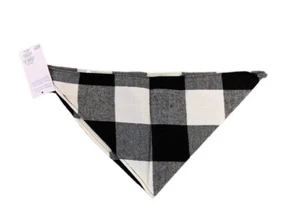 Old Navy Black Buffalo Plaid Size Small-Medium Pet Bandana - Picture 1 of 4