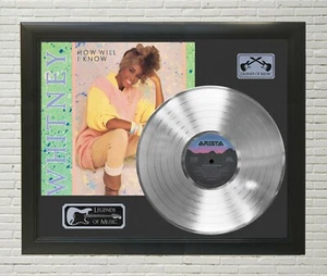 Whitney Houston Framed wood Legends Of Music Platinum LP Record Display  - Picture 1 of 4