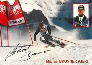 Michael Brunner Autogrammkarte Ski Alpin Wengen Audi Weltcup - Bild 1 von 2