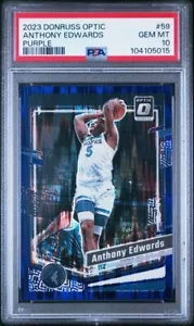 2023-24 Donruss Optic #59 Anthony Edwards Purple Shock PSA 10 gemme ottime condizioni - Foto 1 di 2