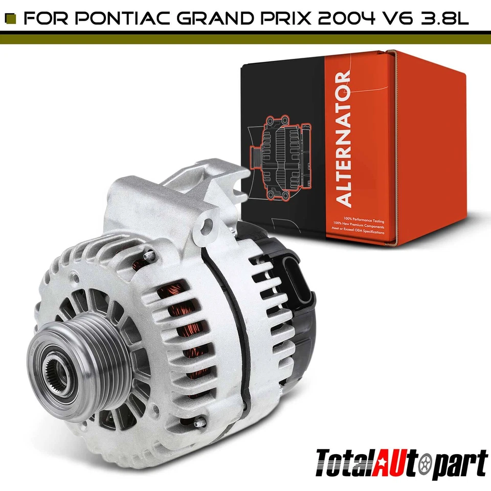 Alternador para Pontiac Grand Prix 2004 V6 3,8 L 125 A CW polea embrague 6 ranuras Foto 1 de 4