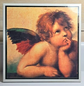 Azulejo de ángel querubín Rafael 7 3/4" x 7 3/4" pared/mesa decoración arte - Imagen 1 de 5