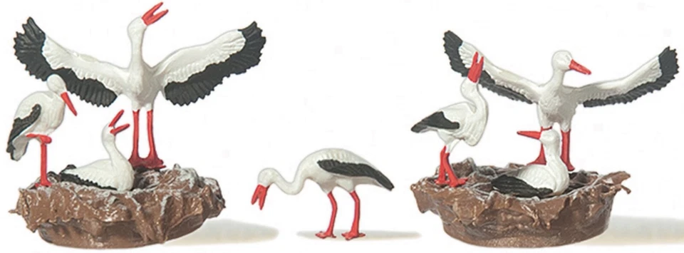 Merten H0 0210764 Störche mit Nest auf Wagenrad Figuren NEU OVP 1:87 - Bild 1 von 1