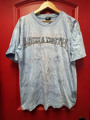Camisa de lluvia vintage 1993 Megadeth Anatomy Of Vic puntada única cristal talla L RARA Foto 1 de 4