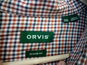 Orvis Classic Fit Button Front Shirt Mens XXL Brown Check Dress or Casual - Picture 1 of 7
