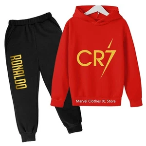 Kinder Ronaldo CR7 Fußball Cosplay Hoodie & Hose Set Jungen Mädchen Outfit - Bild 1 von 19