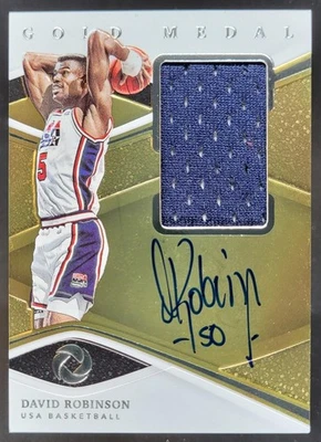 2019-20 Panini Opulence David Robinson Gold Medal Jersey Auto /79 #GJA-DR USA EW - Image 1 of 4