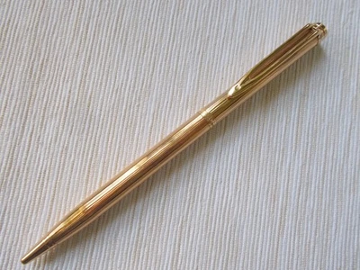 Vintage - WATERMAN Gentleman "GODRON" - gold plated - Kugelschreiber -, FRANCE - Bild 1 von 4
