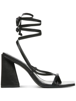 Sandalias de tacón esculpido con punta cuadrada negras BAR III para mujer 7,5 M Foto 1 de 4