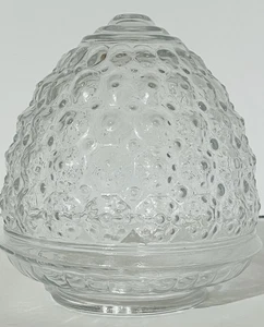 Vintage 6in Clear Pineapple Glass Shade 3-1/4 Opening Fixture Light Replacement - Picture 1 of 4