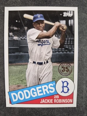 Jackie Robinson 2020 Topps 1985 Topps Baseball 35th Anniversary #85-22 Dodgers - Image 1 of 2