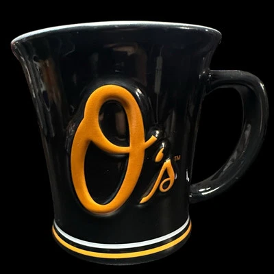 Baltimore Orioles Black And Orange Coffee Cup Mug - MLB Logo Cup - Image 1 of 4